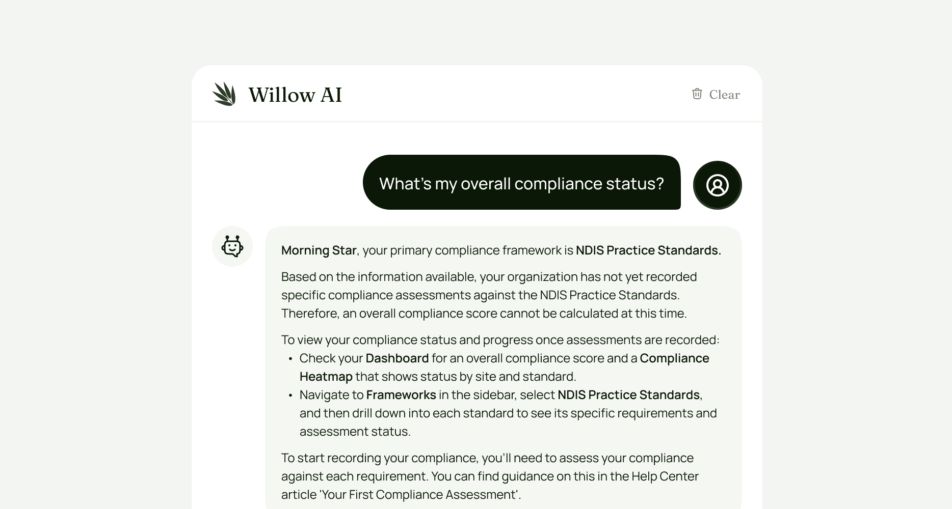 AI drafting tool in aged care compliance software generating compliant reports and documentation