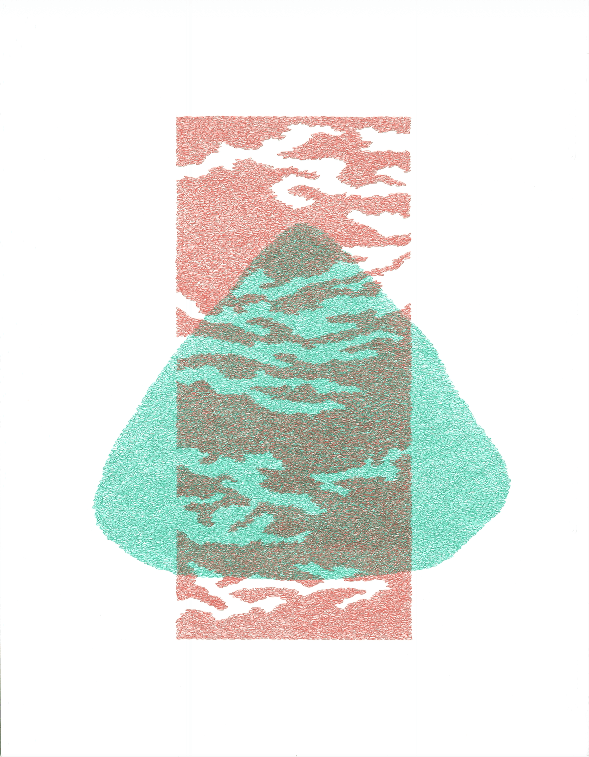 herd of sheep on road painting