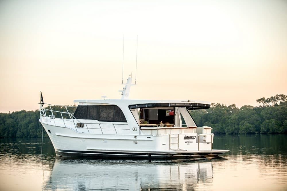 Yacht on water