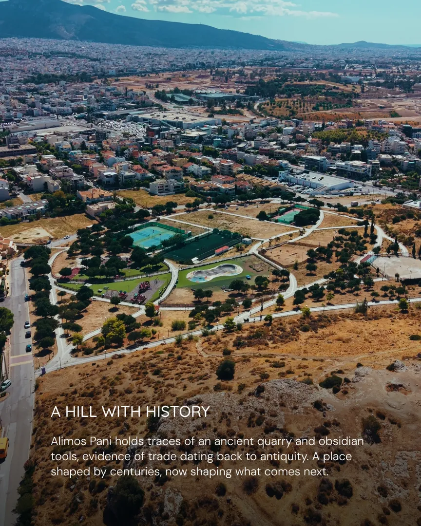 Why Alimos: a hill with history, NUR Developments post designed by TERAMOK