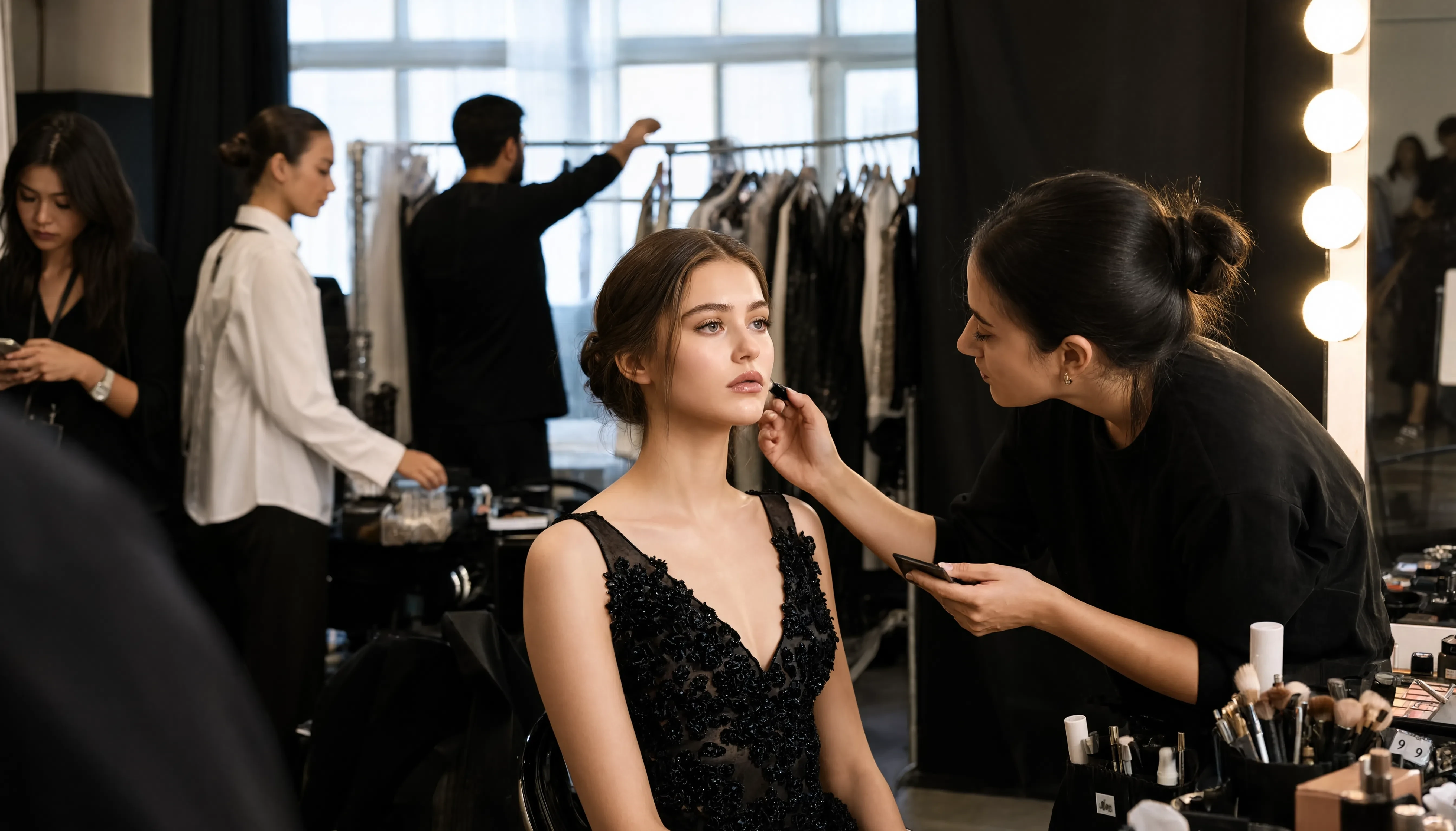 Backstage makeuop session