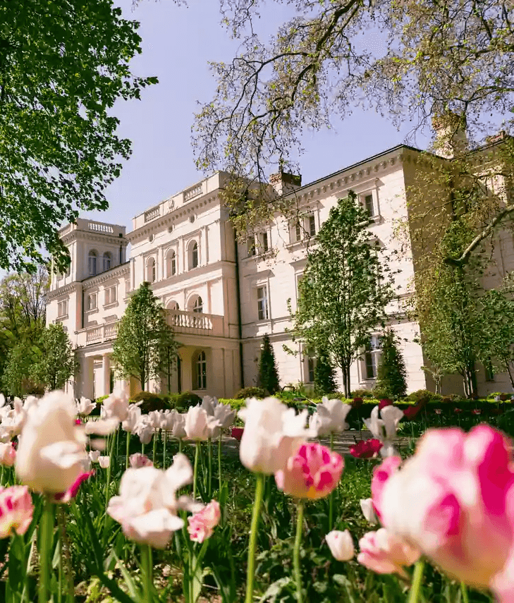 Palace in garden