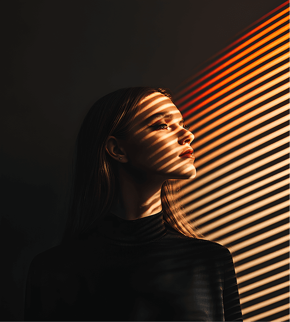 man looking to the right