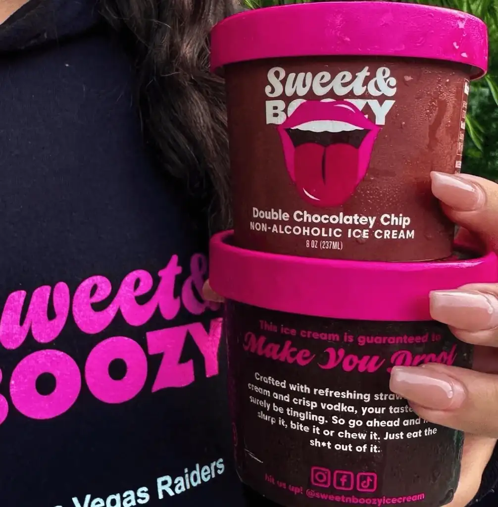 Sweet & Boozy ice cream packaging lifestyle shot