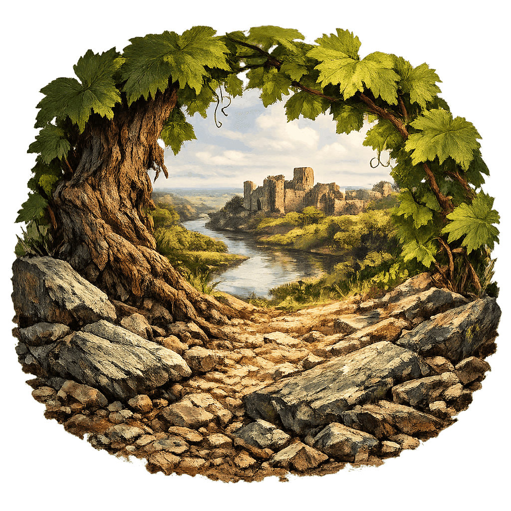 Detailed graphic of the Muscadet wine region.