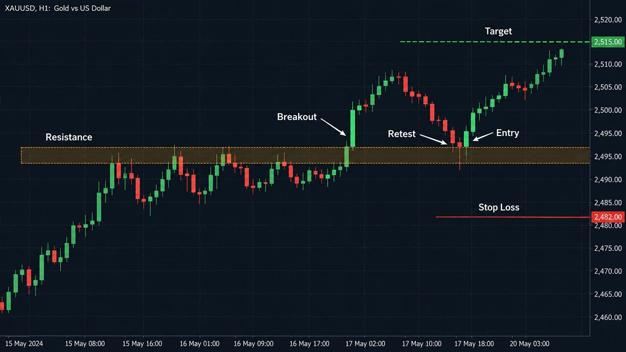 Break and Retest Strategy for Gold