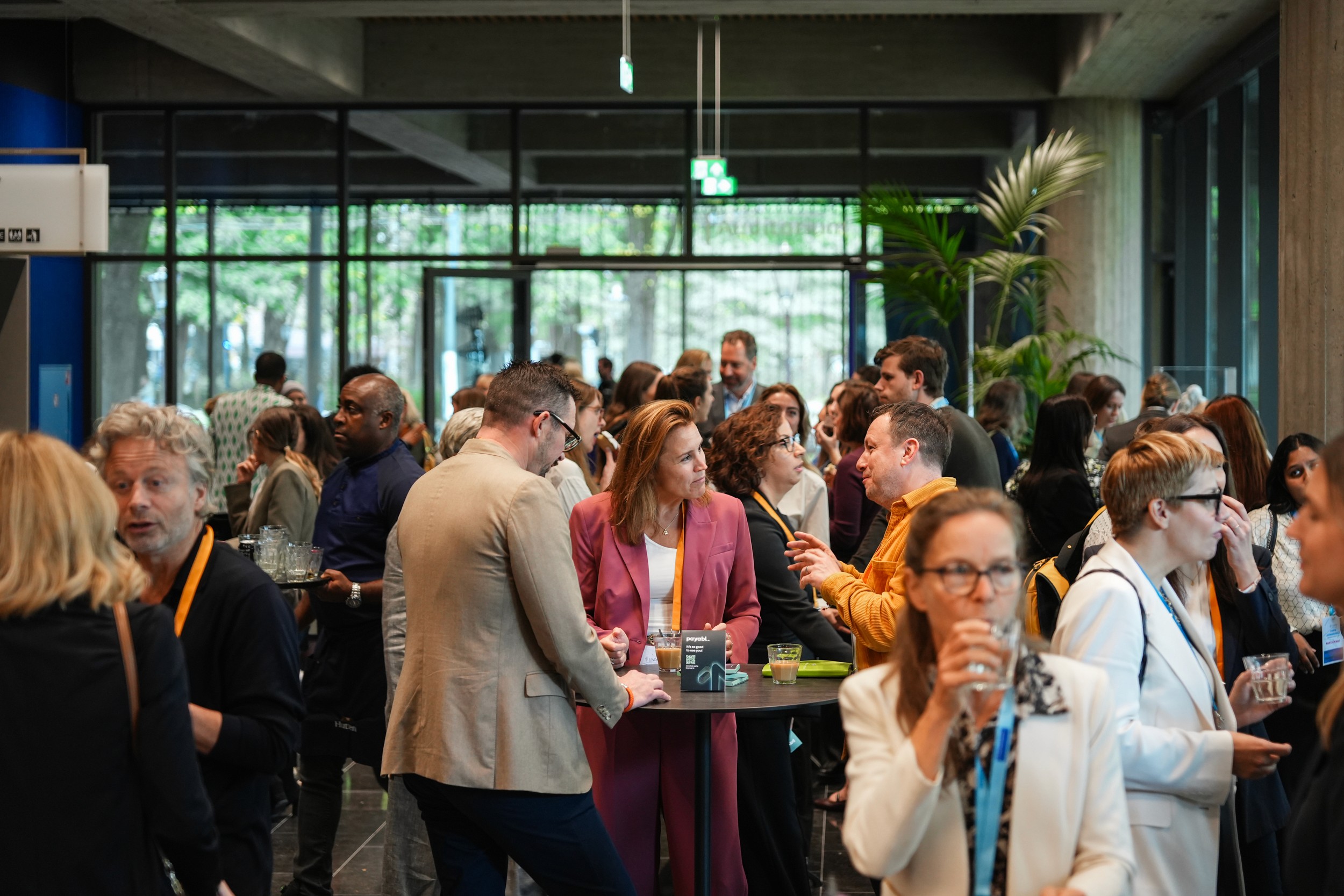 Girl standing in colorful pastel background