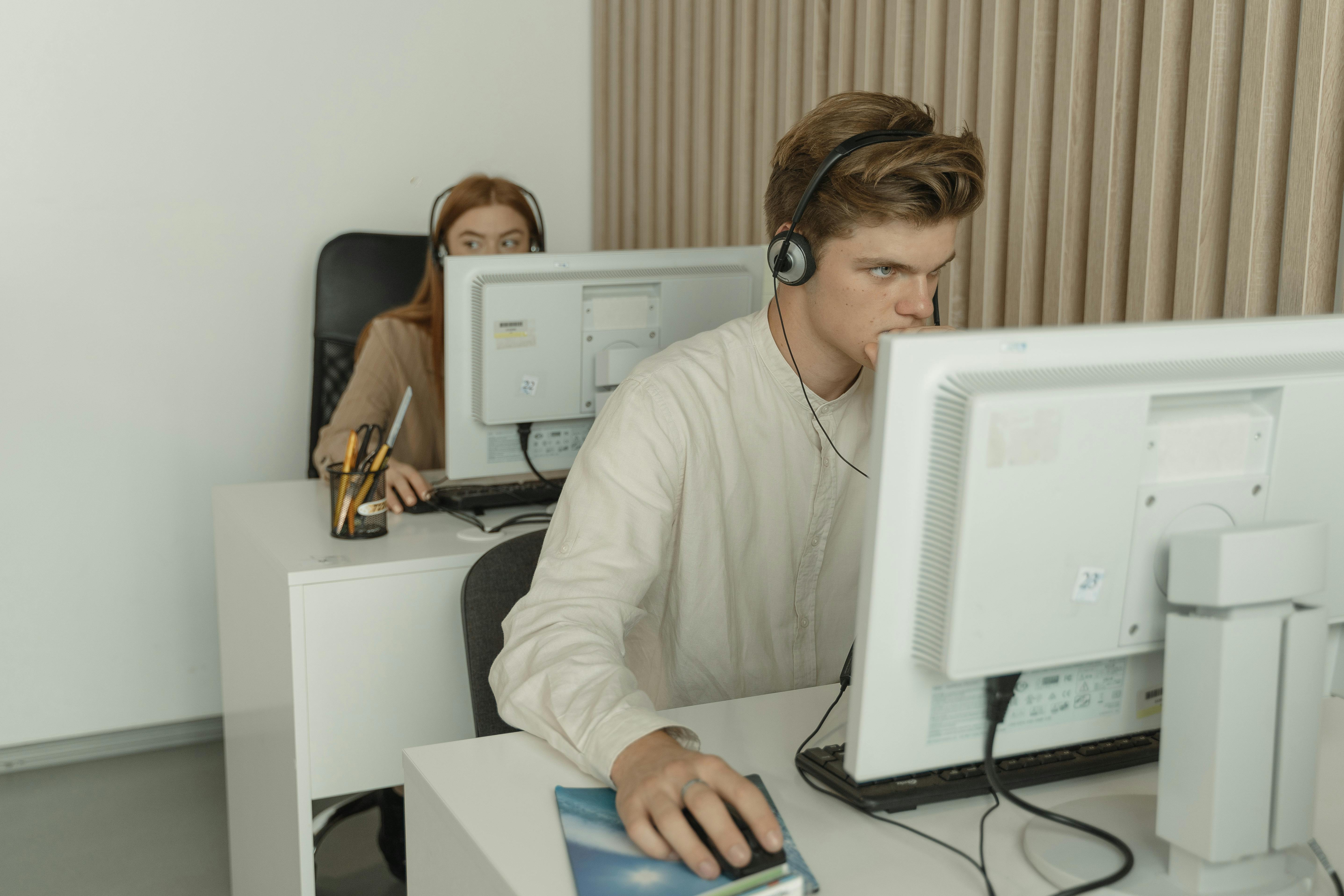 Developers working on a deskrtop