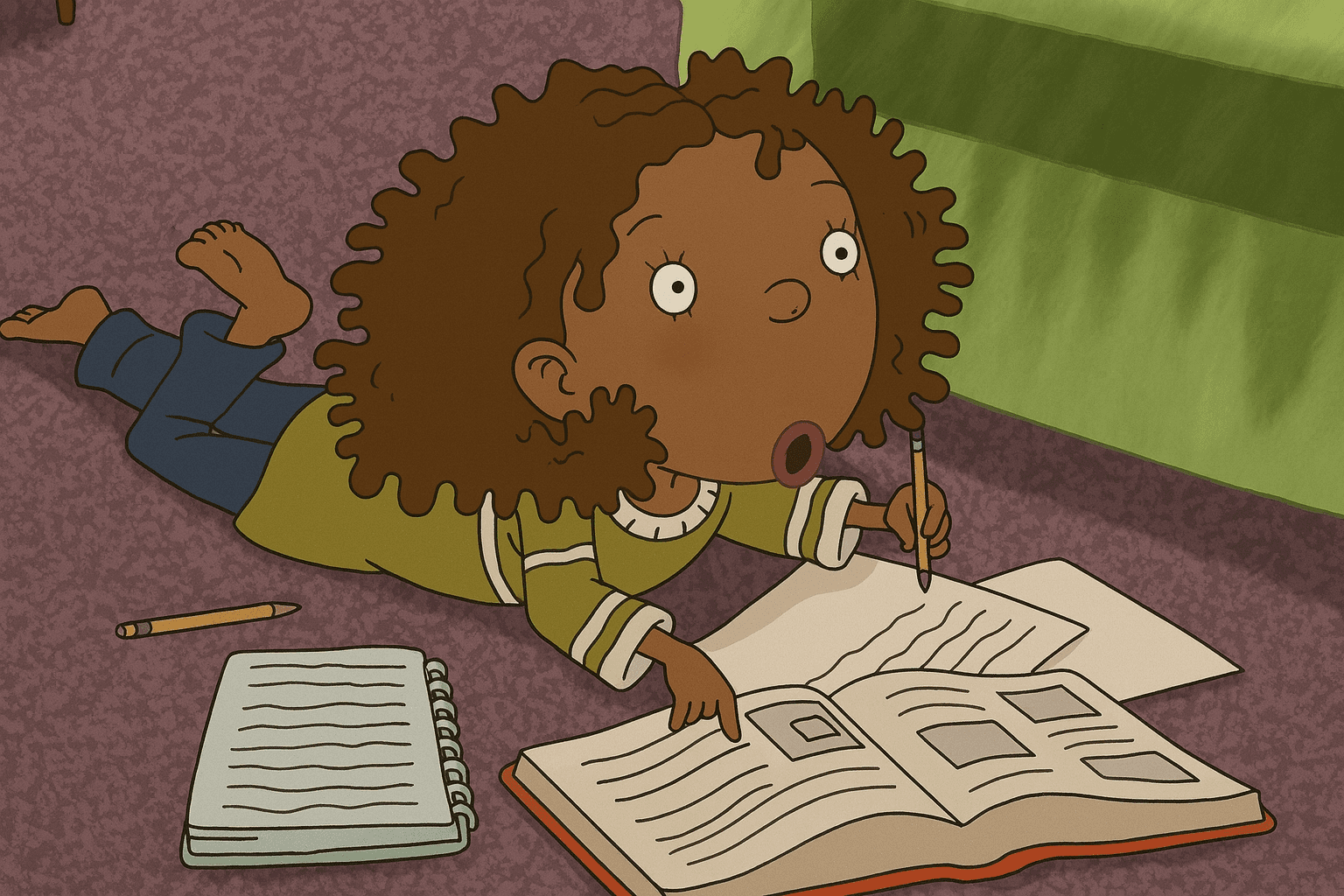 Kgaugelo cartoon holding matcha