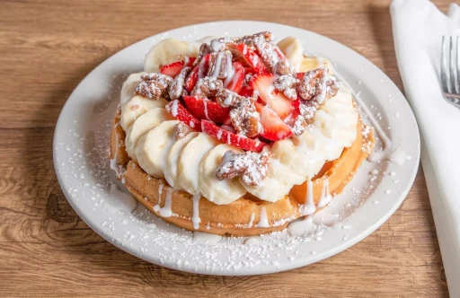 Strawberry Banana Pecan Waffle