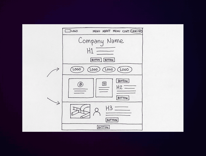 Sketch of Web layout