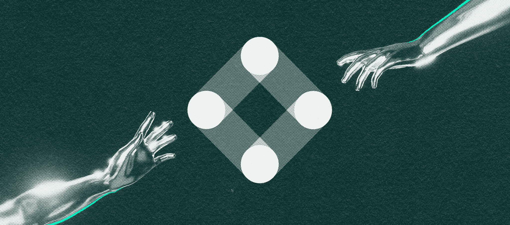 Hands reaching toward the Iterable logo, symbolizing how MCP Server expands capabilities for technical marketers and CRM managers.