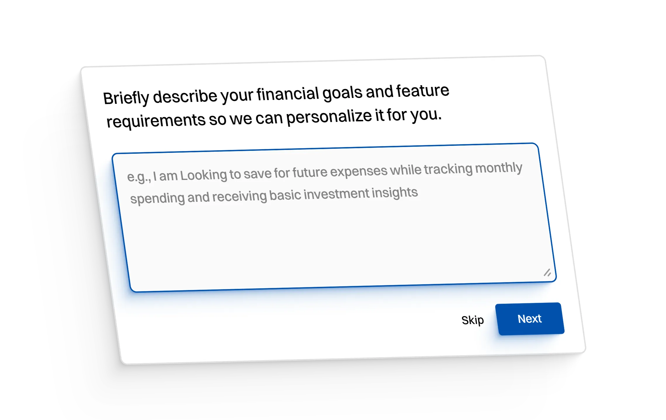 AI-Driven Strategy Product Widget