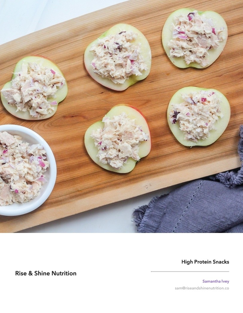 high protein snack with apples