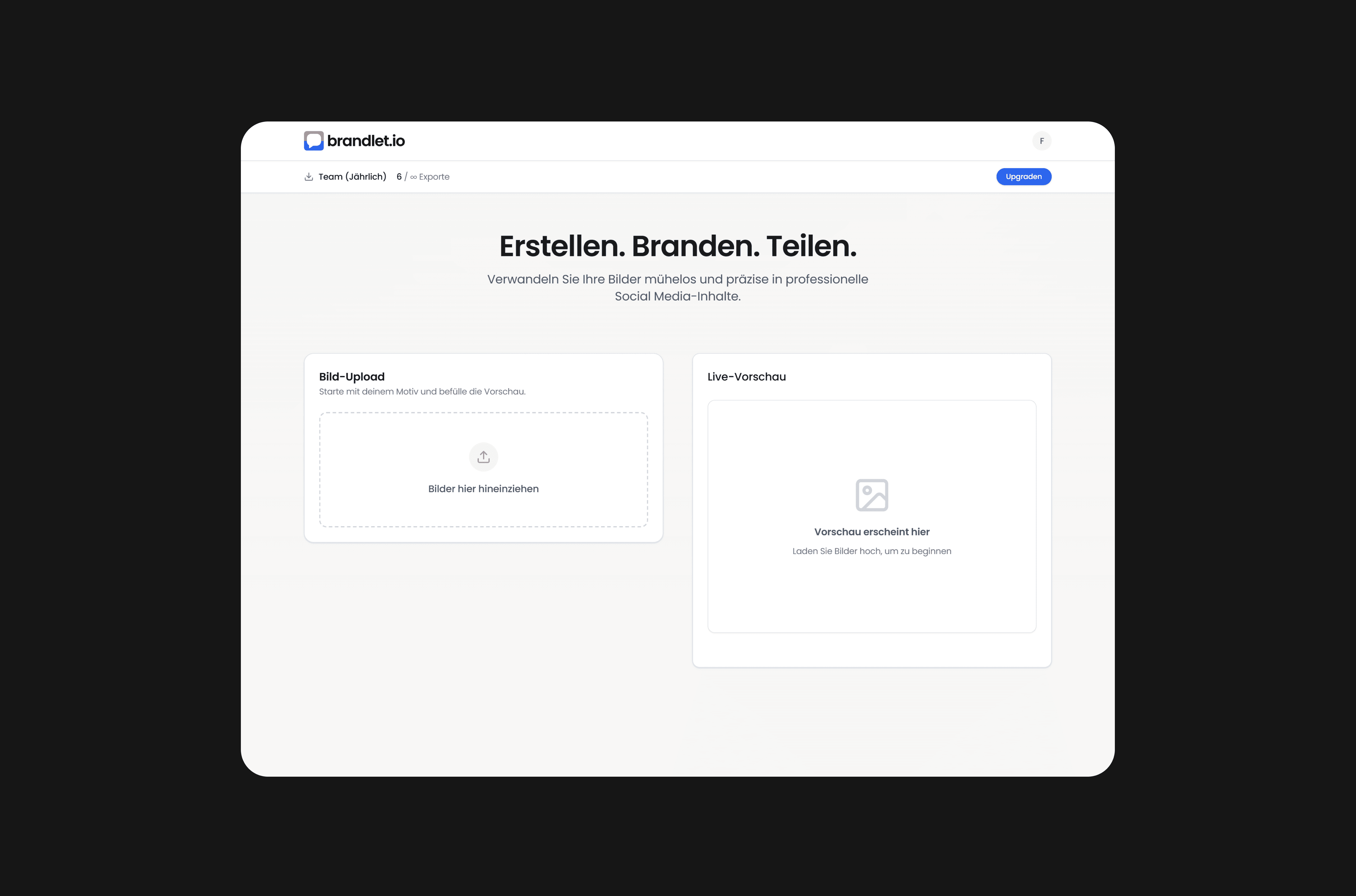 AI dashboard startup screen