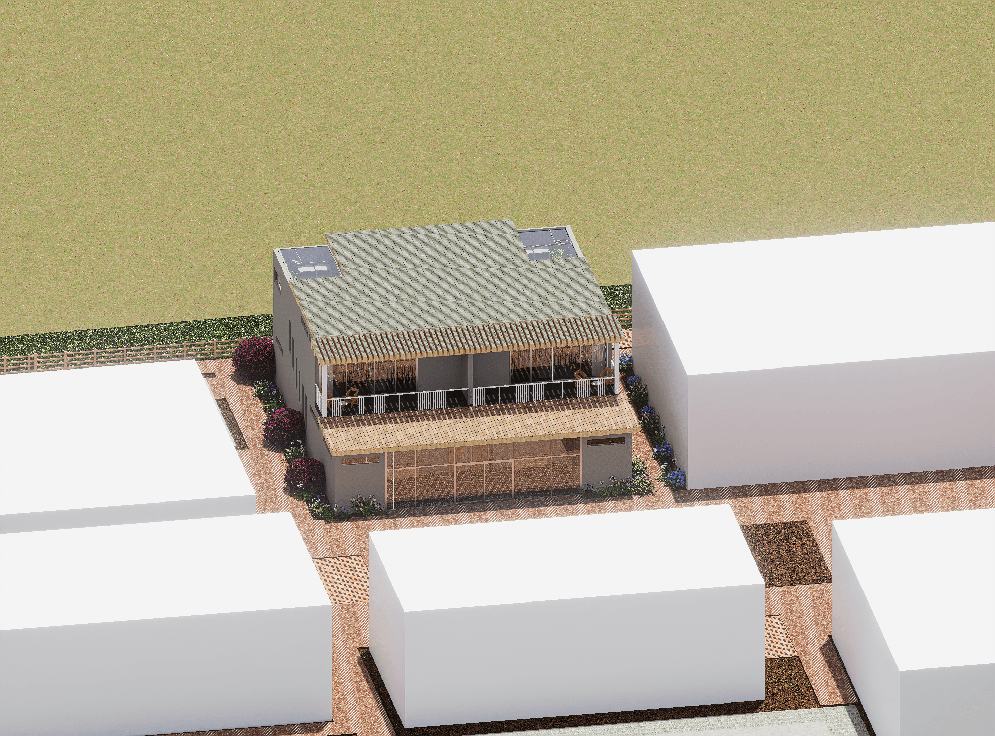 3D rendering of a proposed commercial complex