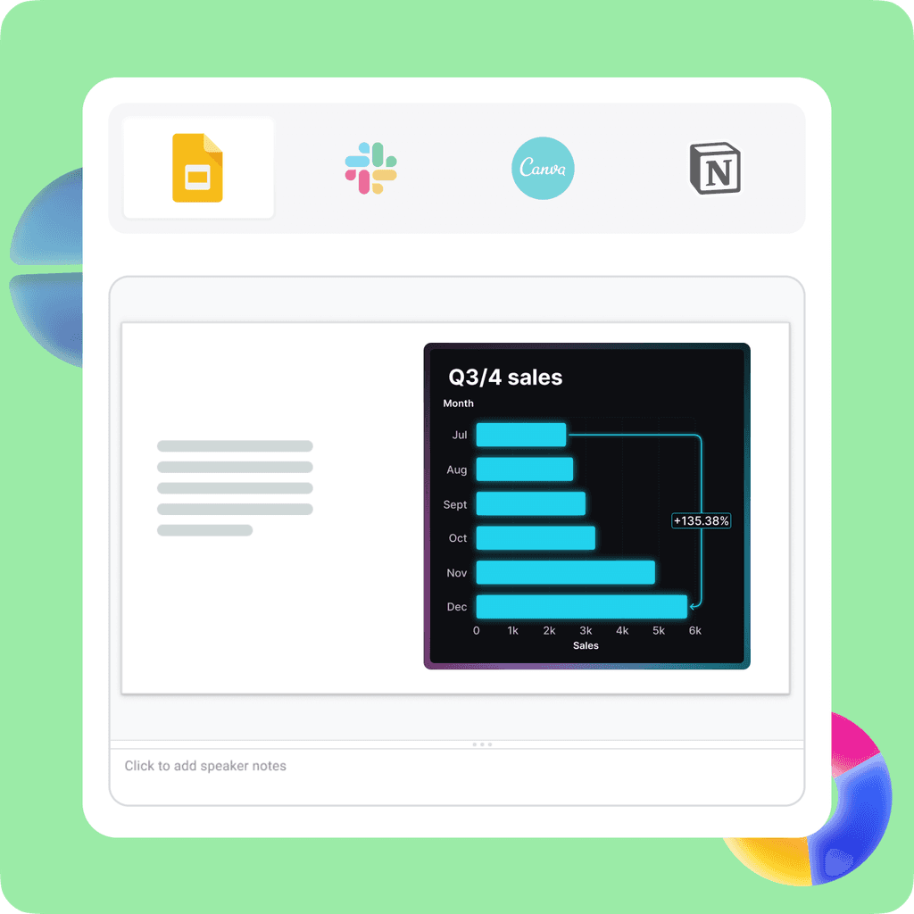 Export or embed your double bar graph