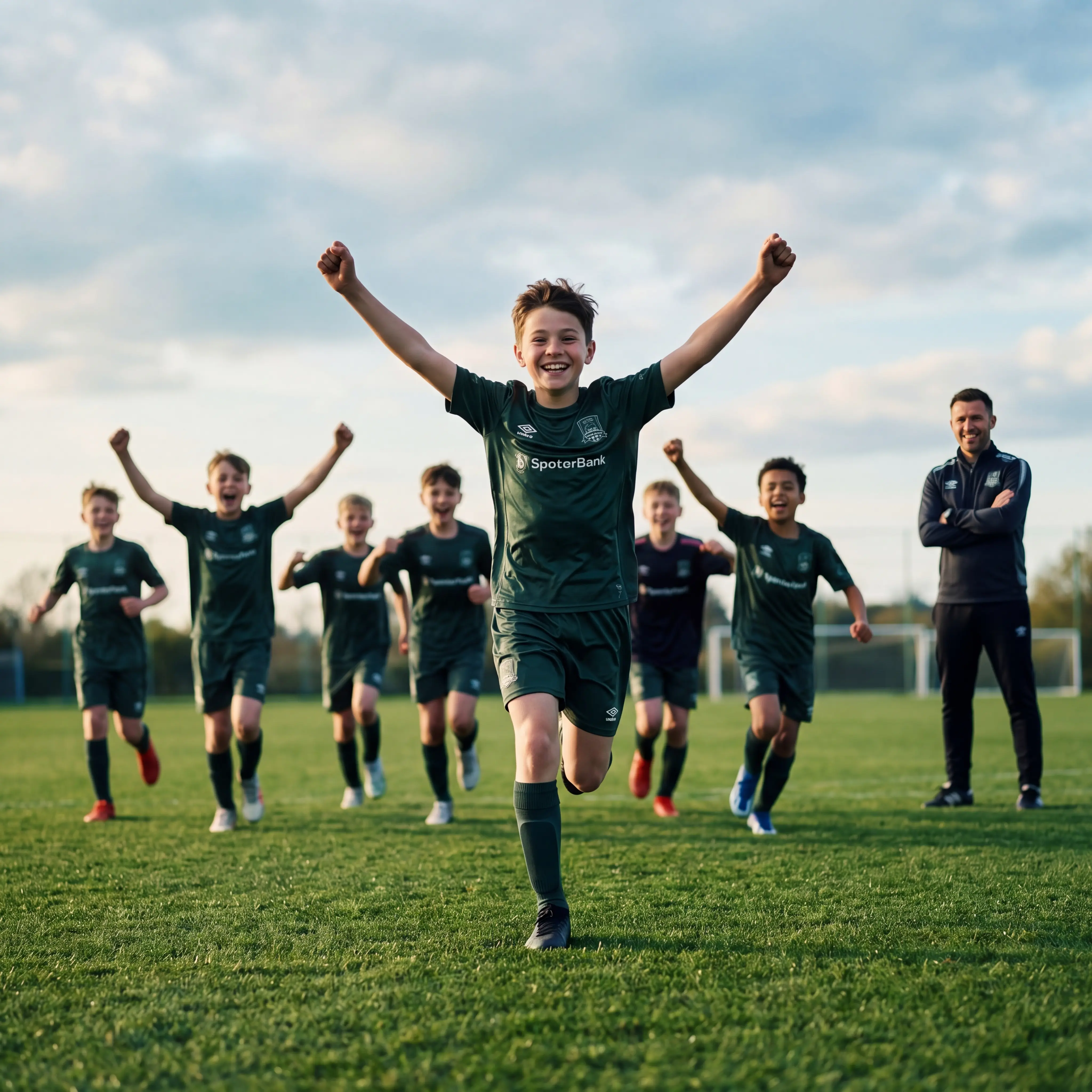 kids playing in field