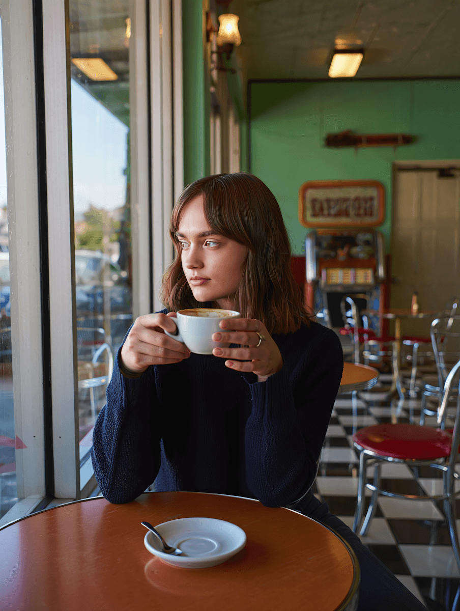 Retro Cafe Reflection