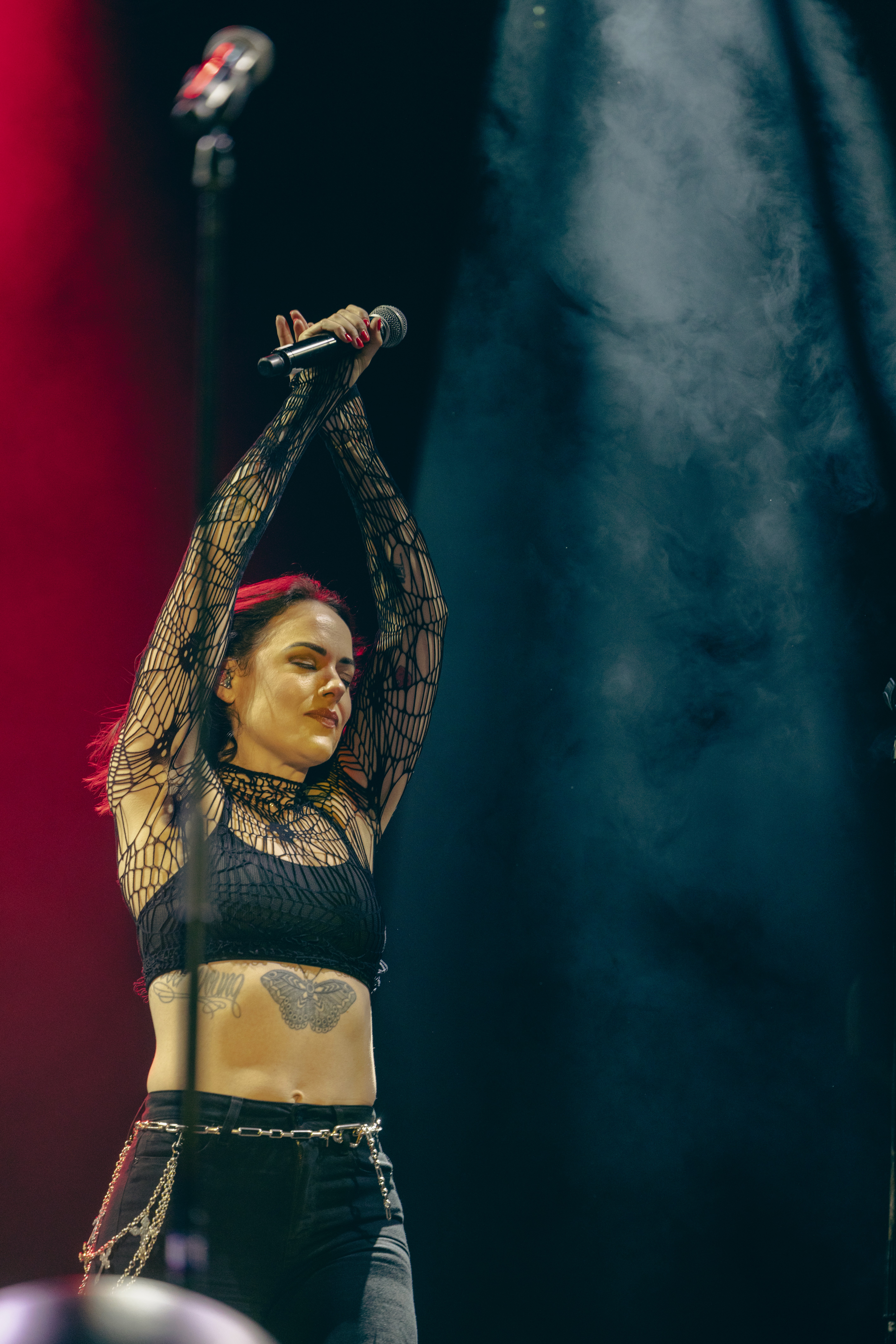 Elegant couple on cliff
