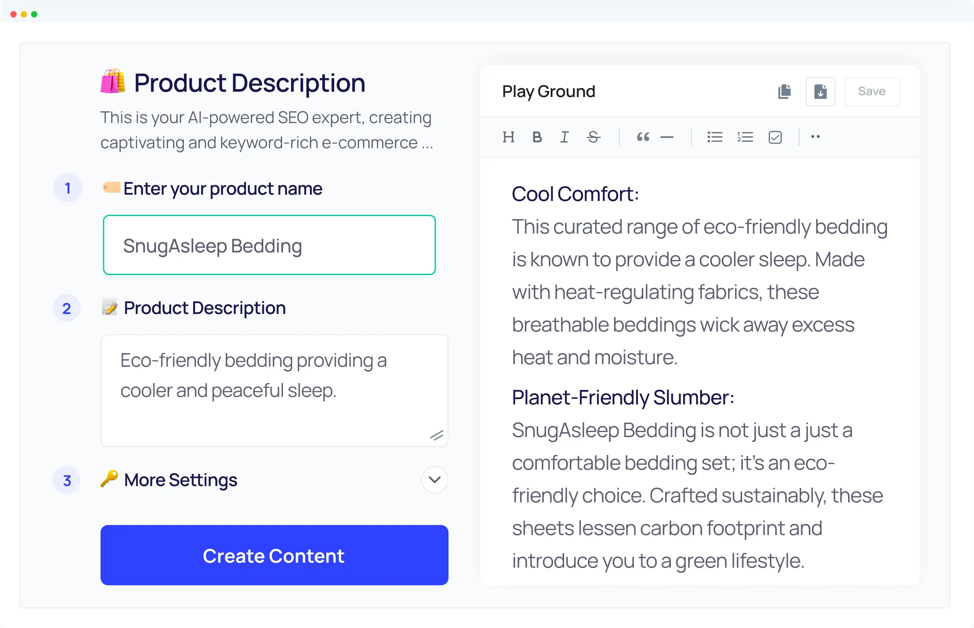 Product Description Generator Example - 4