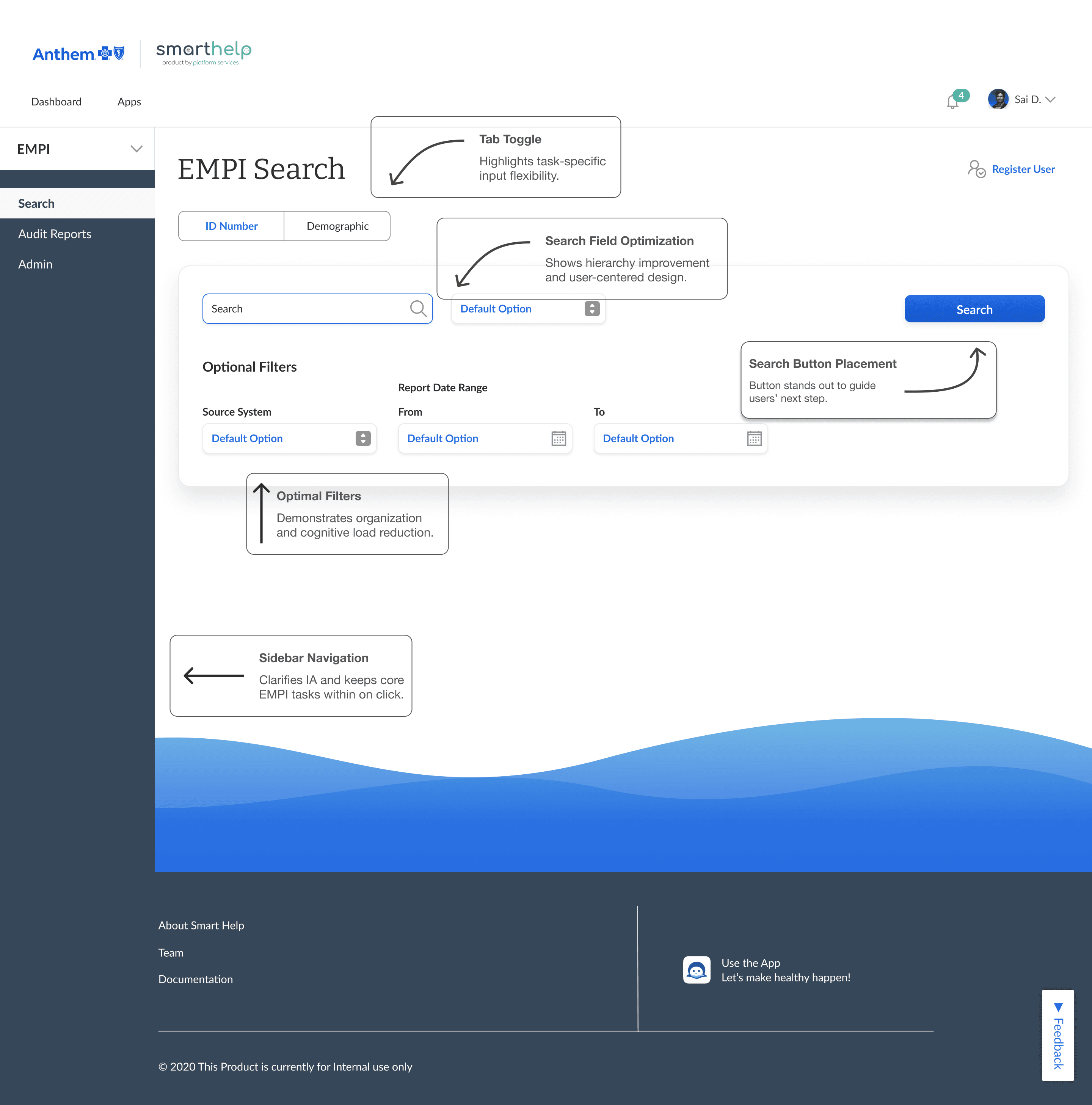 Updated screen showing annotated membersearch