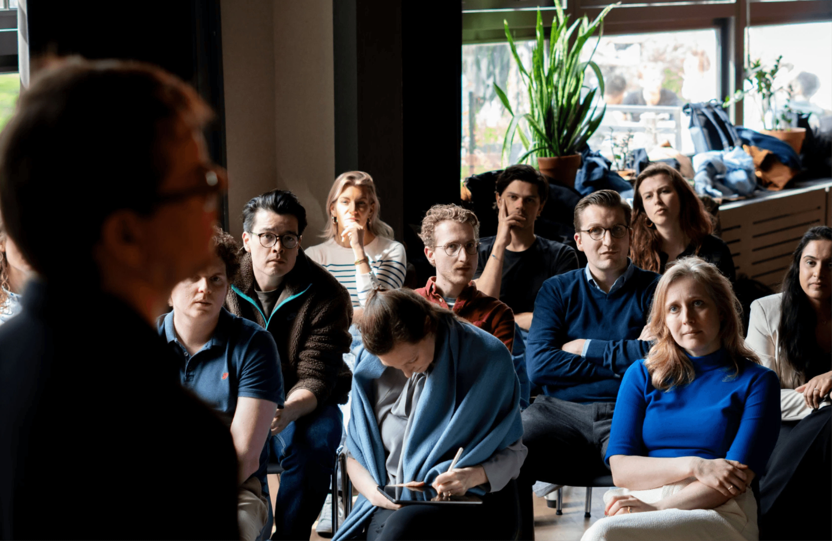 group of listening people