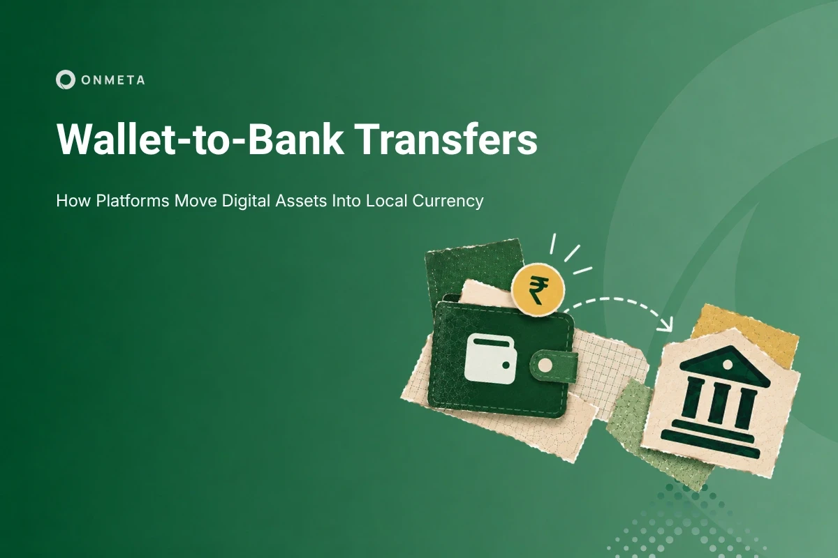 Wallet-to-bank transfers converting crypto into local currency through crypto off-ramp infrastructure and local banking rails.