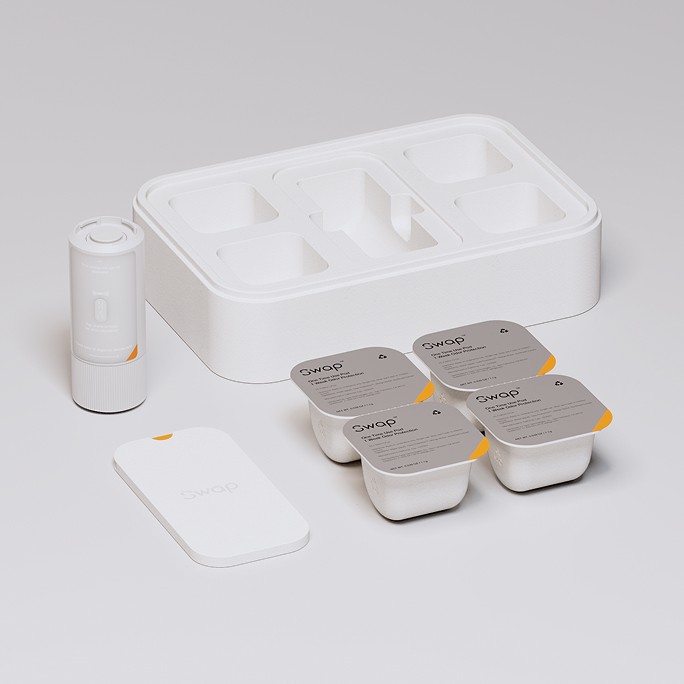 Swap スワップ デオドラント セット 本体 アプリケーター 詰め替えポッド 4個 ケース