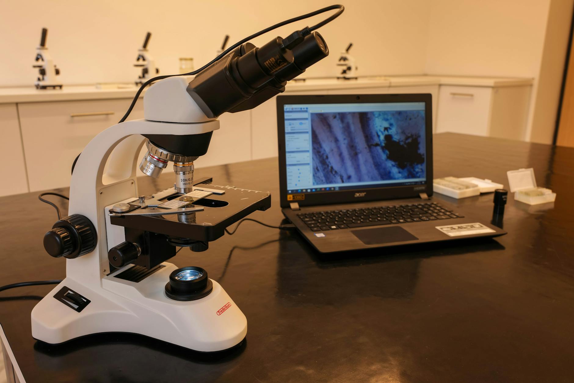 An elementary science class using augmented reality apps on tablets to examine a 3D model of a plant cell.