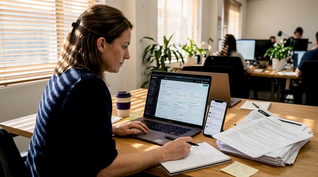 Project manager configuring Shopify Plus extensions