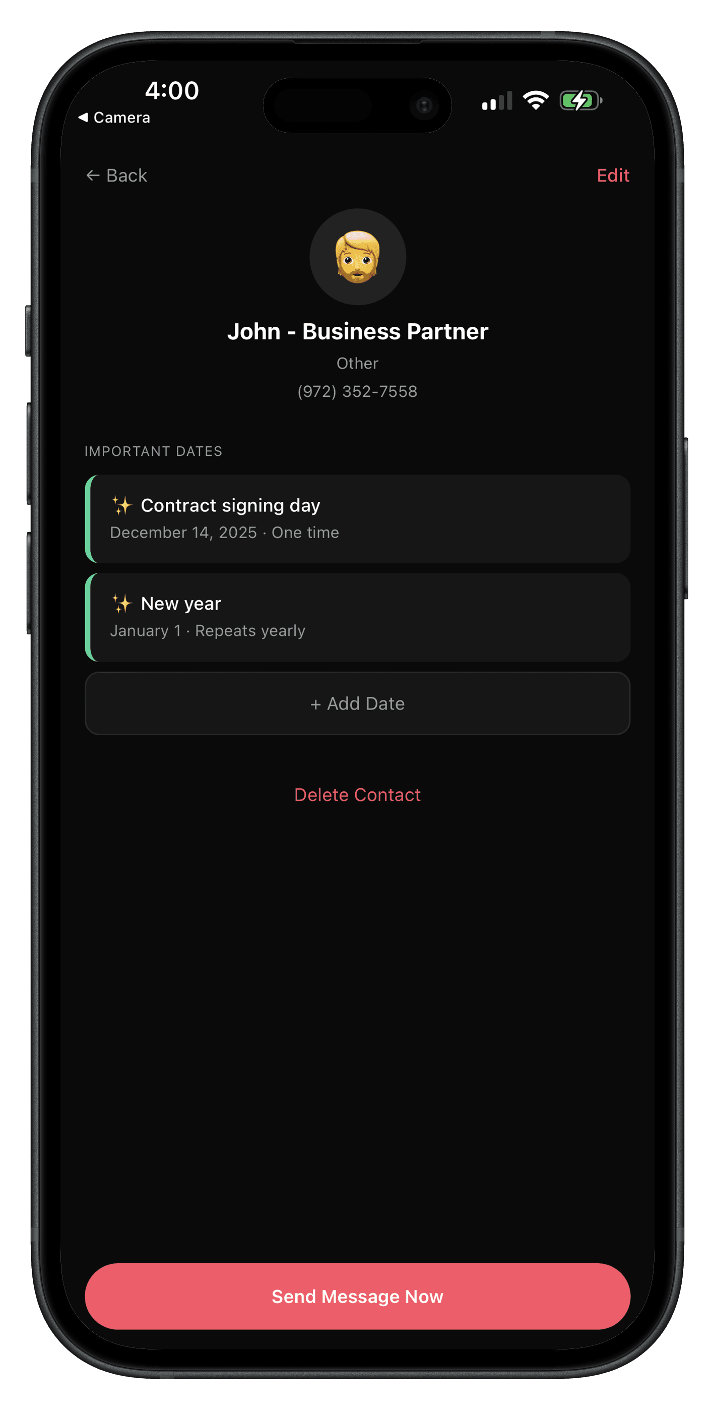 App screen showing crypto market