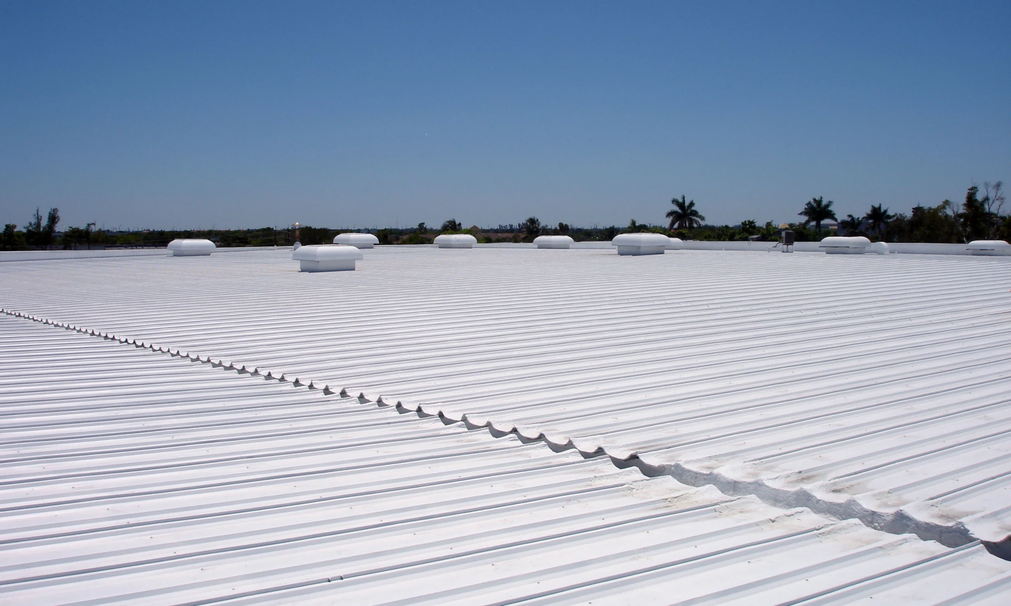 Large metal roof acrylic coating. 