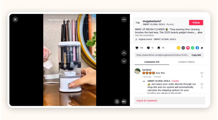 Example of a viral TikTok product