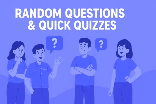 Team plays random questions and quick quizzes as icebreaker play