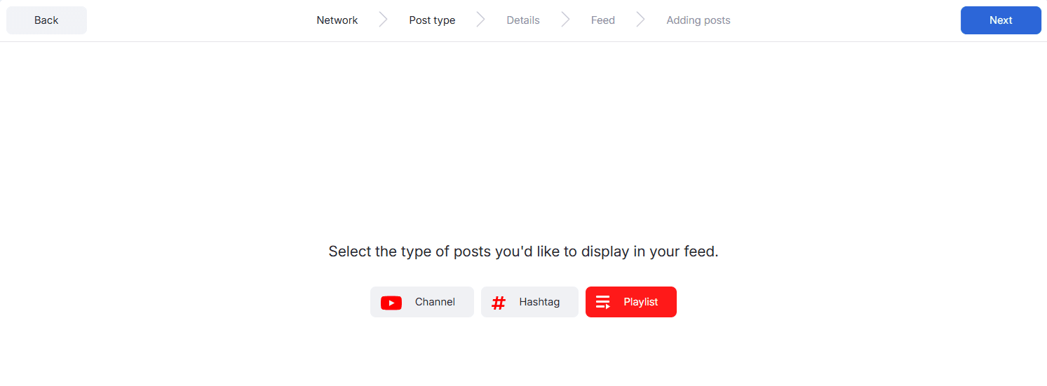 choose youtube playlist