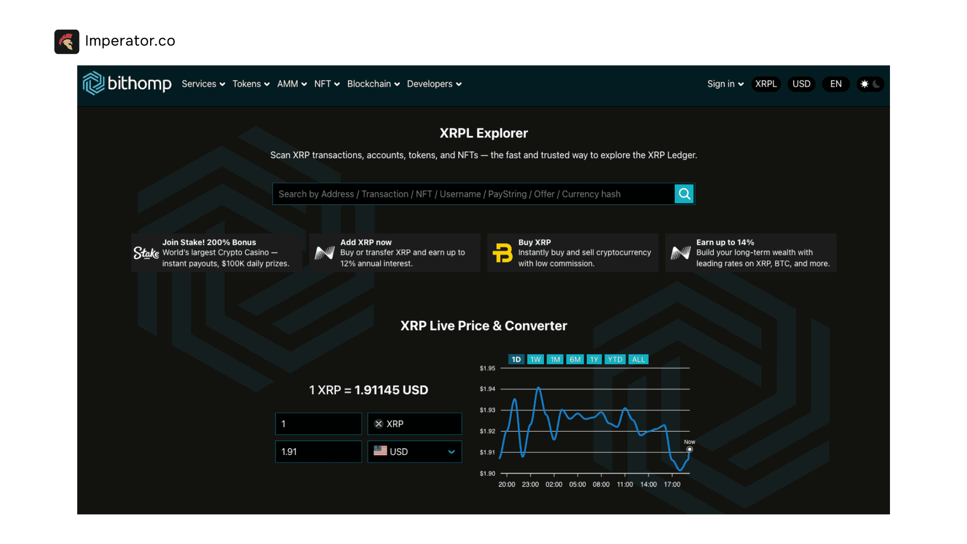 Bithomp web3 blockchain crypto