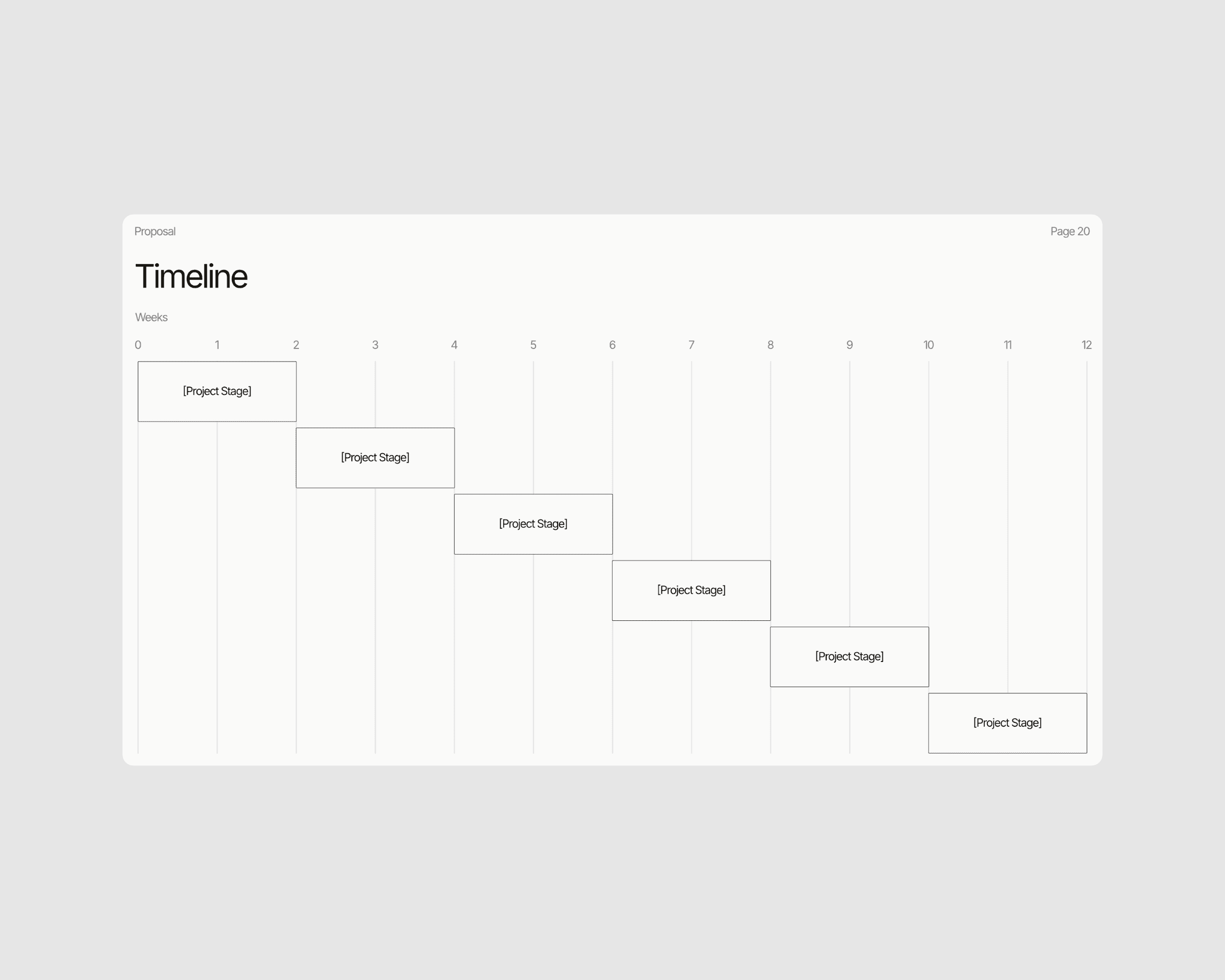 A slide from a project proposal presentation. The presentation features a simple, minimalist design.