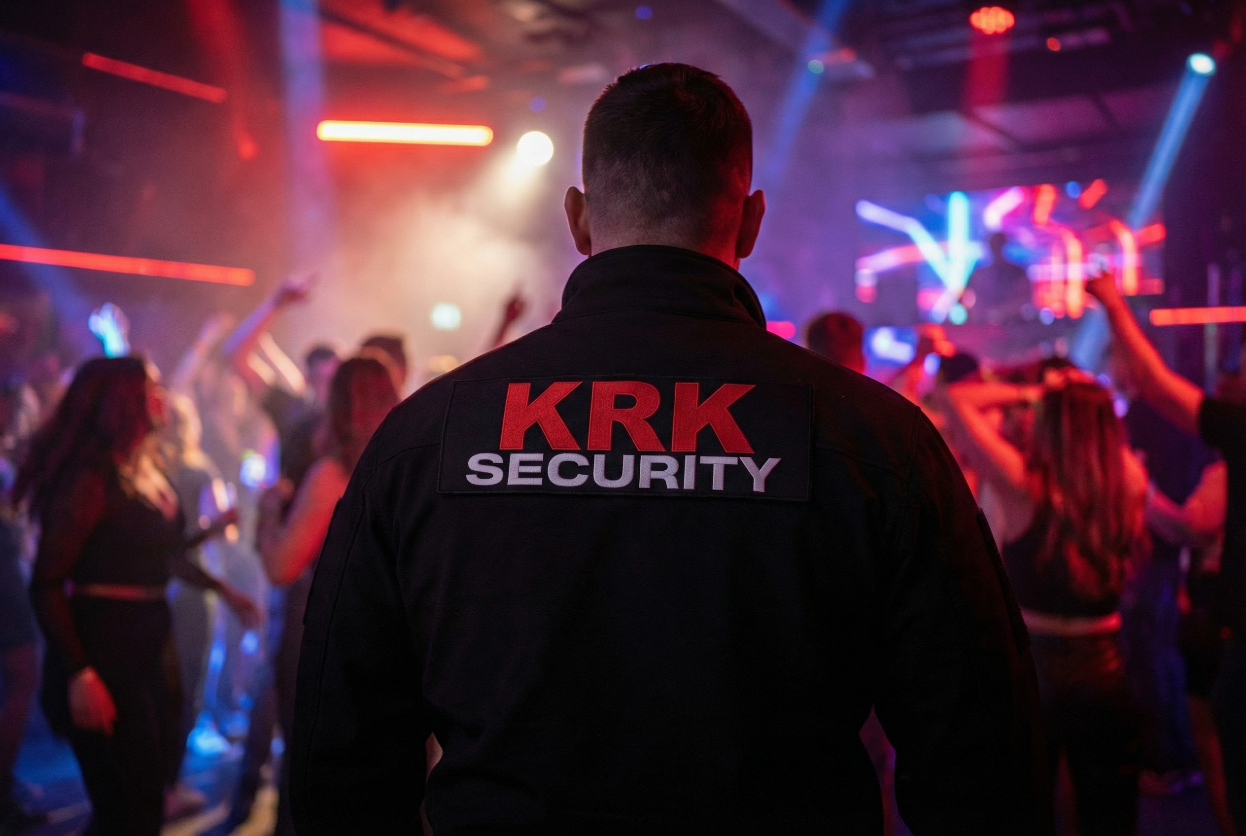 Agent de sécurité KRK assurant la sécurité d’une discothèque à Genève