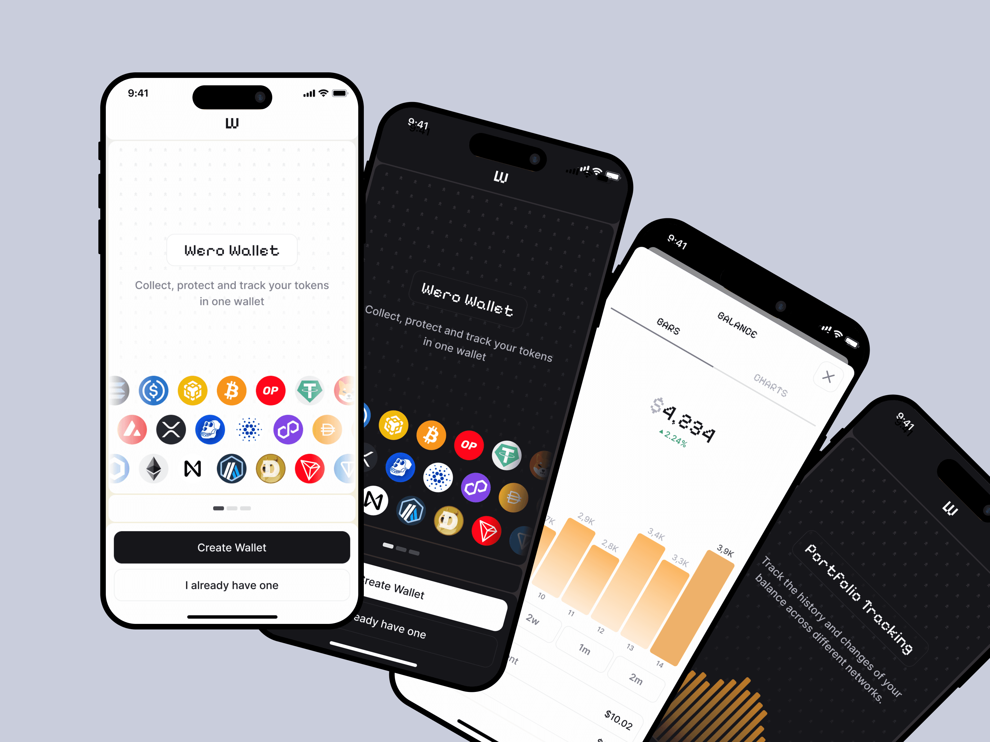 Wero wallet app UI showcasing balance and transaction screens