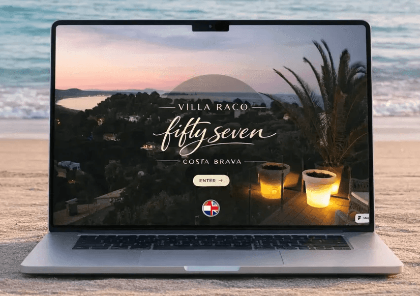 Website ontwerp voor vakantiehuis met belevingsgerichte uitstraling