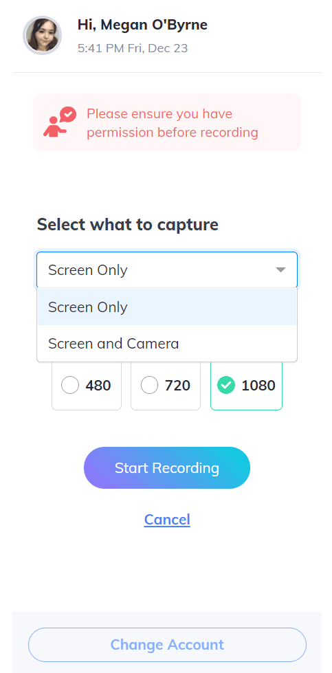 A screenshot of the Jamworks Desktop app lecture recorder