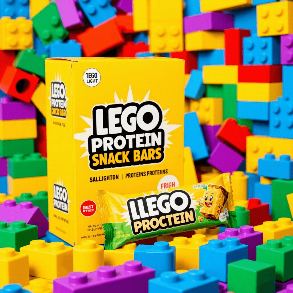 product photography of box of protein snack bars with a single bar displayed
