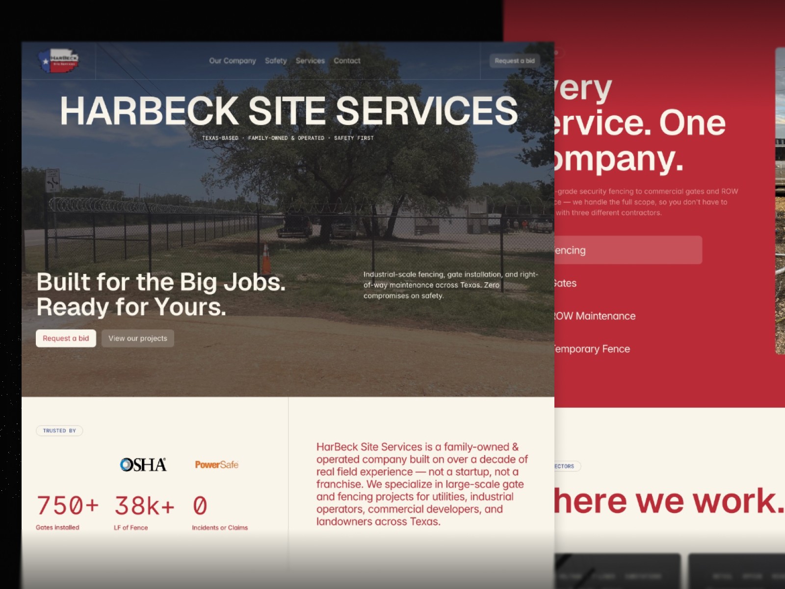 Harbeck Site Services Web Card