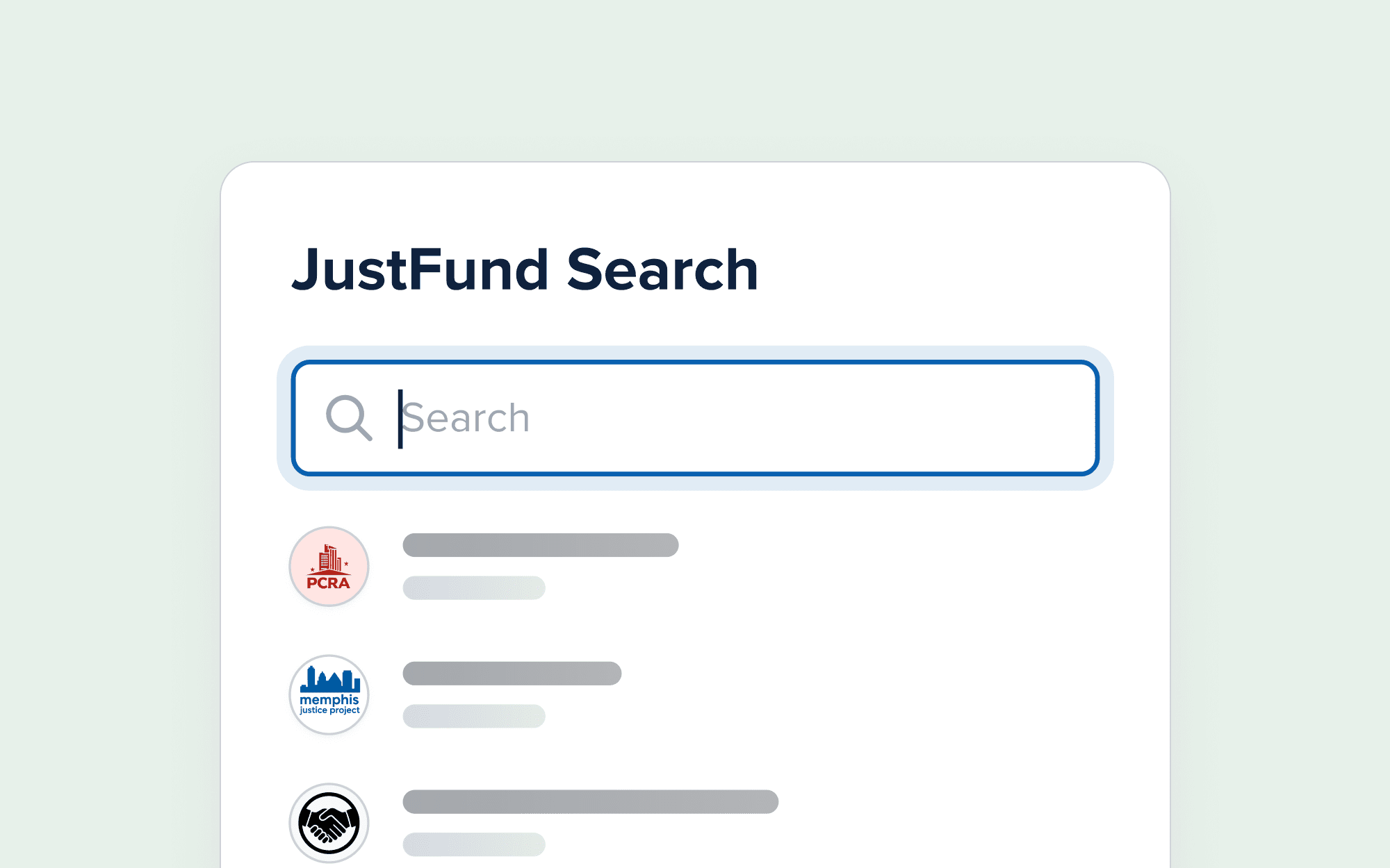 Introducing JustFund Search