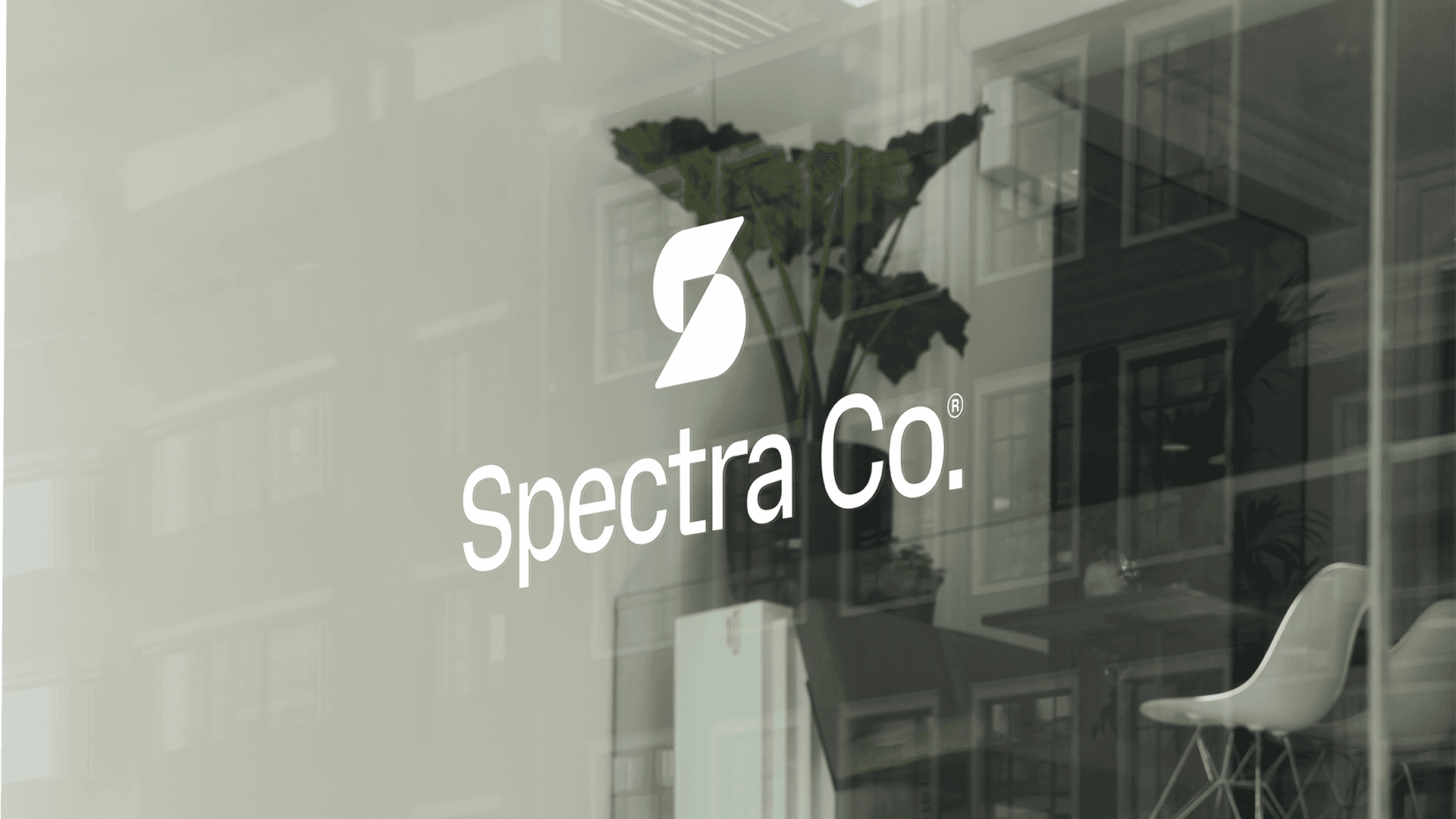 Spectra Co. office's window.