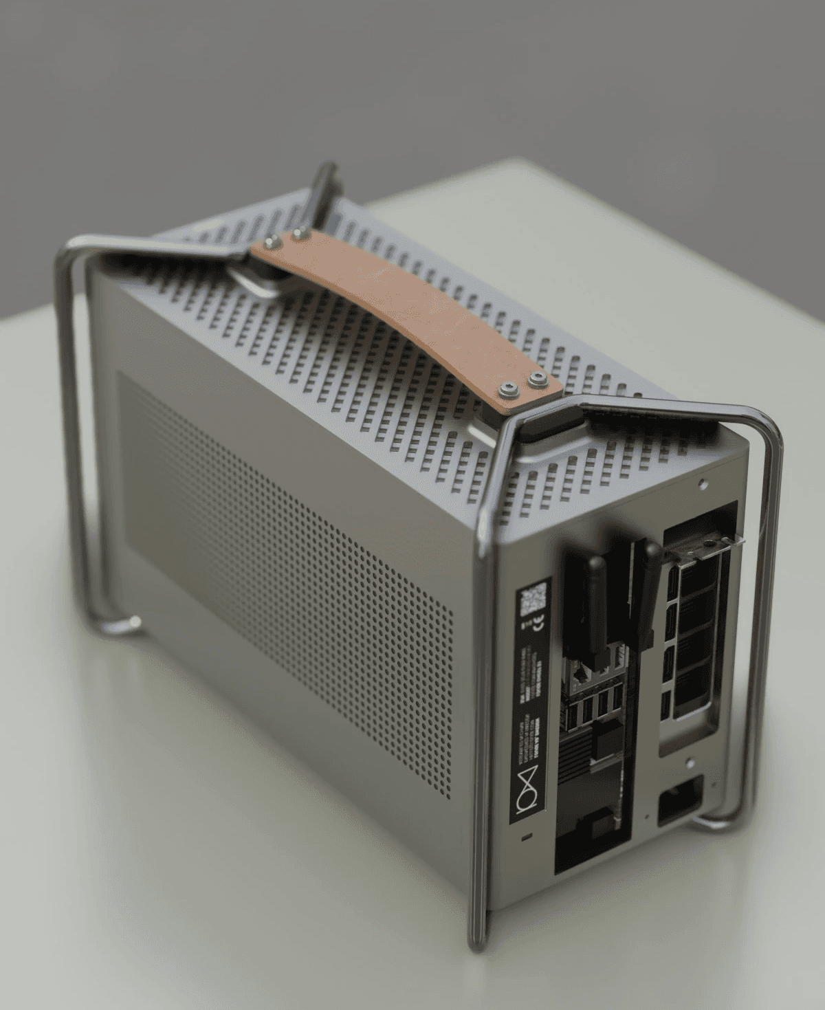 Computer rendered image of custom computer frame.