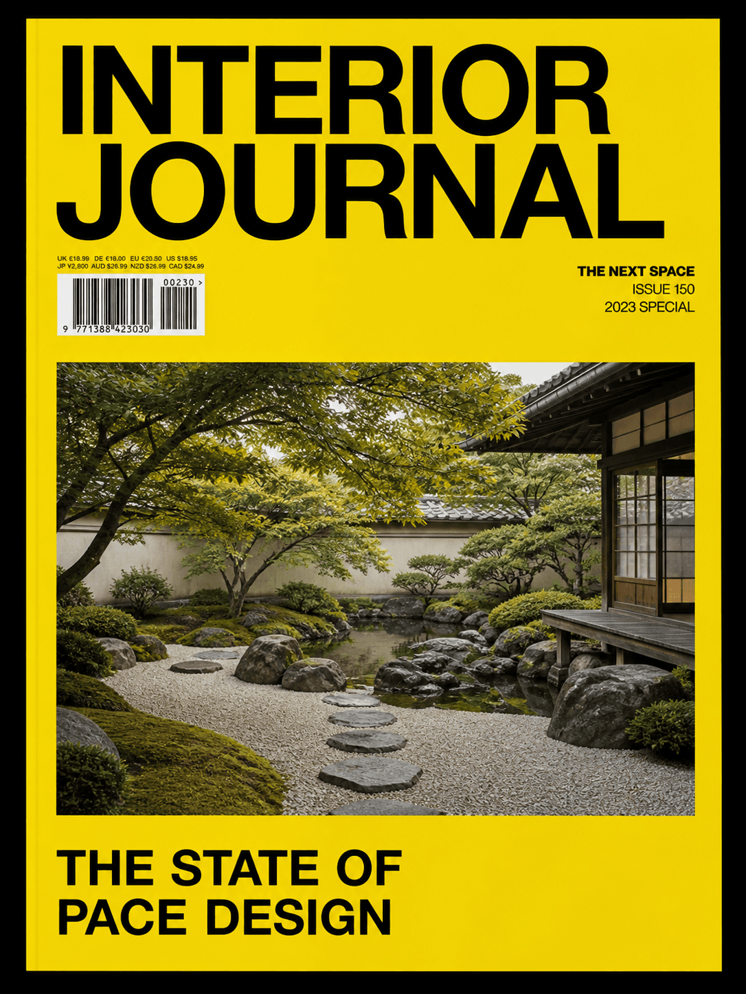 Zen garden on a design magazine