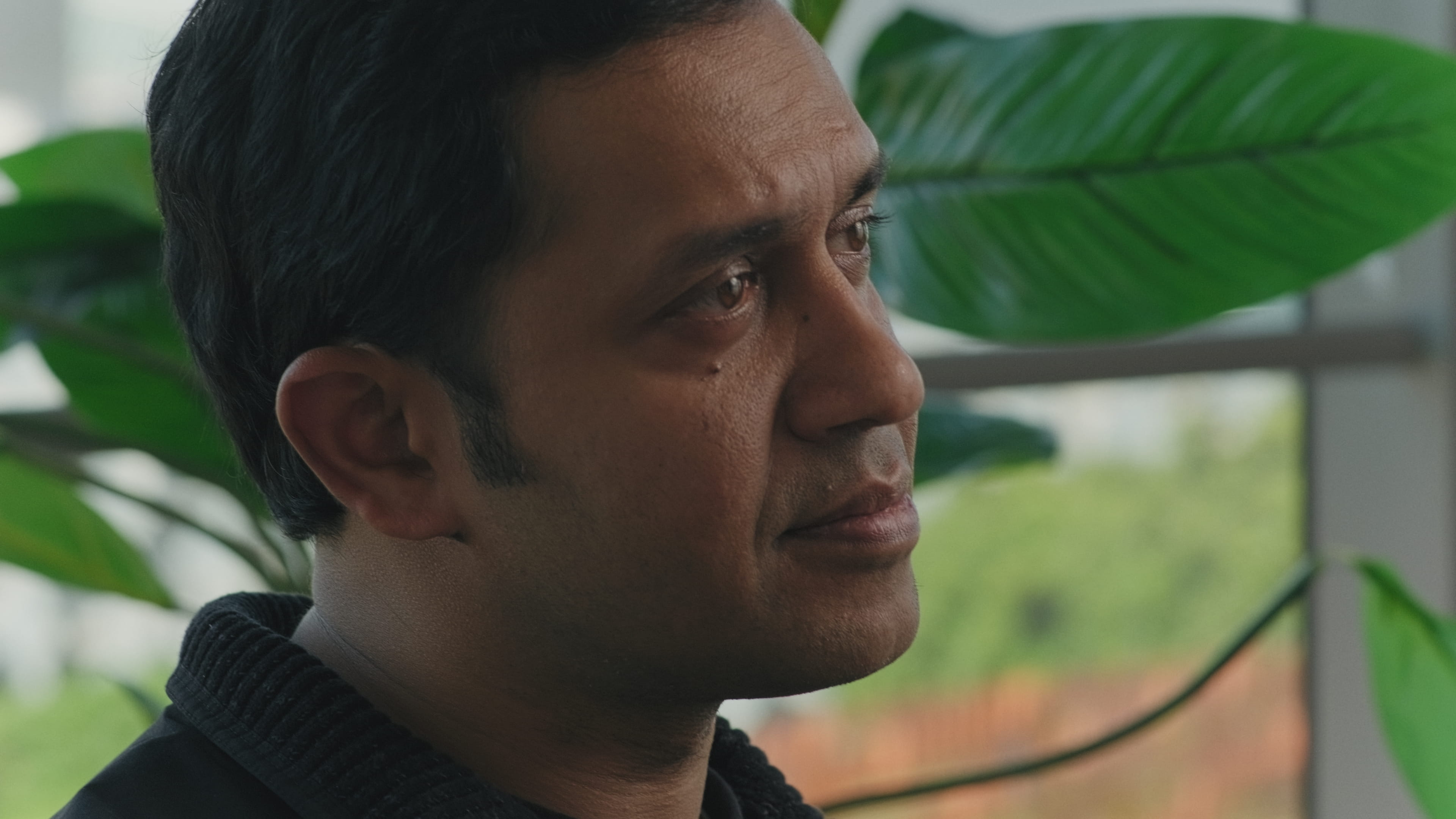 man speaking during an interview about inclusive leadership at uber