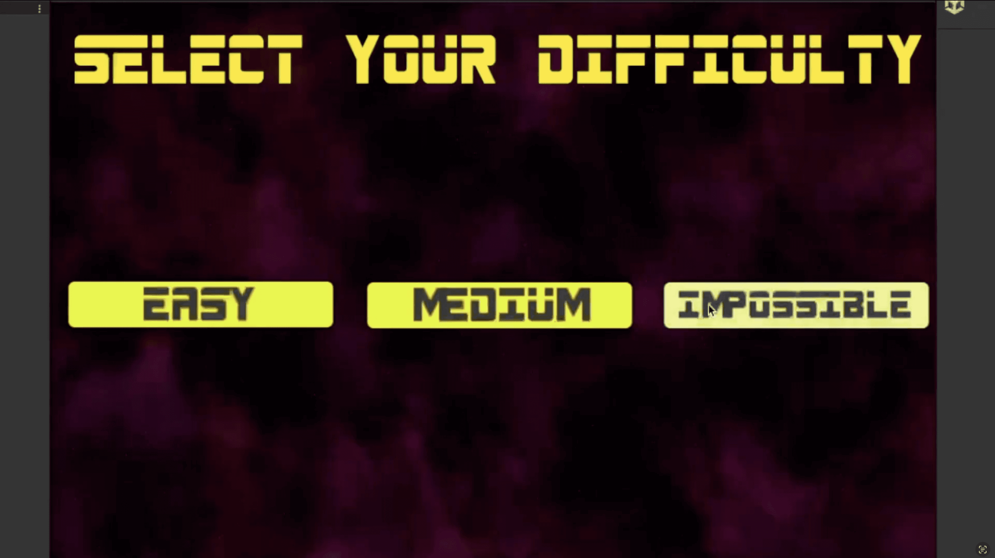 Difficulty Screen